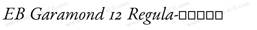 EB Garamond 12 Regula字体转换